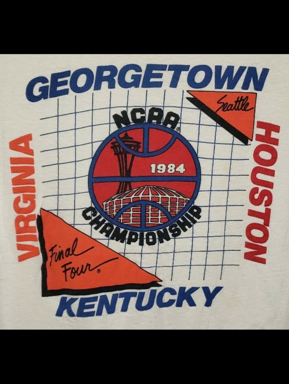 RARE Vintage 1984 Final Four NCAA Championship Seattle T-Shirt